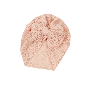 可爱新生婴儿学步婴儿无檐小便帽保暖柔软实心蝴蝶结头巾婴儿头巾头带 - Product Image 5