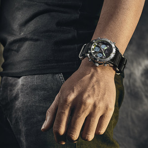 <span class=keywords><strong>Orologio</strong></span> Golden Hour GH122 da Uomo 2019, Marca di Lusso, LED con Quadrante Grande, Impermeabile, Cinturino in Nylon - Product Image 5