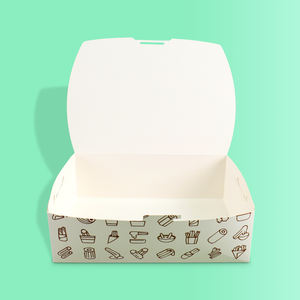 Vente en gros de boîte alimentaire personnalisée en papier cartonné blanc boîte à bonbons <span class=keywords><strong>cadeau</strong></span> gâteau de lune hamburger pour <span class=keywords><strong>boulanger</strong></span> à biscuits - Product Image 6