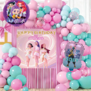 Nouvel ensemble de ballons pour fête d'anniversaire sur le thème de la <span class=keywords><strong>chasse</strong></span> anglaise pour femme : décorations, rideau de pluie, affiche, toile de fond murale. - Product Image 1