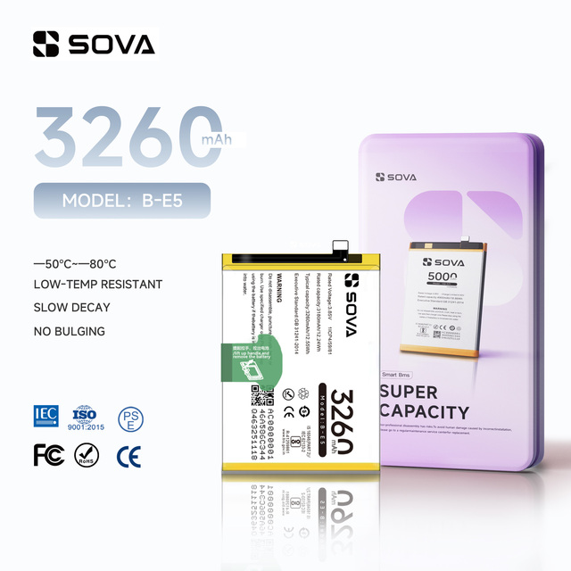 SOVA Hot Selling High Capacity B-E5 3260mAh Digital Batteries for Vivo Y81 Y81S Y83 Y83A Mobile Phone Battery