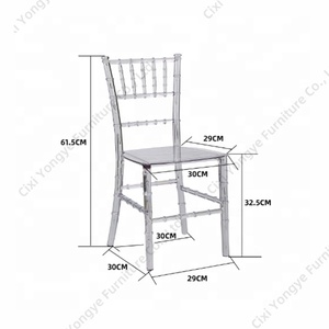 Venta al por mayor de alta calidad de silla de boda acrílica de cristal transparente diseñada de fábrica personalizada moderna - Product Image 2