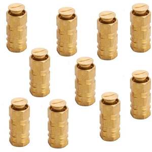 Ancrages de couverture de piscine en laiton Swimcare Streamline, corps hexagonal de 1,59 po de longueur, ressort de 0,72 po inclus, pour utilisation en piscine - Product Image 3