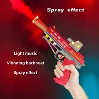 Pistol Mainan Plastik Elektrik dengan Suara Semprot & Getaran Cahaya untuk Anak Usia 5-7 Tahun Bertenaga Baterai AA
