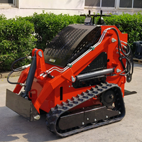 Mini-Kompaktlader mit Radantrieb, Benzinmotor, CE EPA Euro 5, für Schneeräumung, Landschaftsbau und Gartenarbeit, mit Anbaugeräten