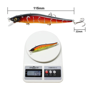 Leurre de Pêche Vairon Réaliste 4,52" Matériau ABS Appât Dur Coulant 14g Hameçons Triples Multicolores Lame Transparente pour Brochet Thon Perche - Product Image 3