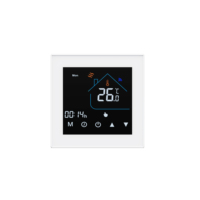 Tuya App AC 95/240V 5/16A 5 + 1 + 1 Chaudière à gaz au sol électrique programmable Chauffage LCD Écran tactile Thermostat intelligent