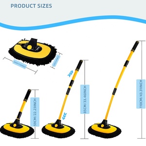 แปรง<span class=keywords><strong>ล้าง</strong></span>รถแบบมีด้ามจับยาว หุ้มด้วยไมโครไฟเบอ<span class=keywords><strong>ร์</strong></span> พร้อมชุดอุปกรณ์ทำความสะอาด สำหรับการทำความสะอาดรถยนต์อย่างมีประสิทธิภาพ - Product Image 4
