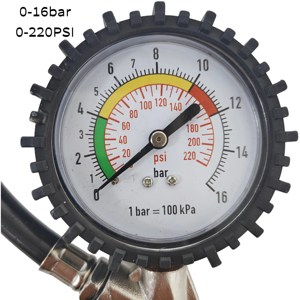 Высокоточный цифровой манометр давления в шинах 220 пси пневматический Барометр с газовой насадкой для мониторинга автомобильной промышленной техники - Product Image 6