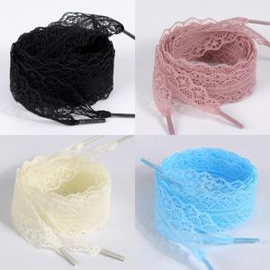 Al por mayor: Cordones de encaje bonitos para niña, cordones huecos, cordones de encaje elegantes, cordones planos de 3 cm de ancho, accesorios para zapatillas y calzado informal - Product Image 2