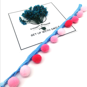 Bán buôn Nylon đầy màu sắc Pom Pom bóng rìa nhỏ <span class=keywords><strong>Pompom</strong></span> <span class=keywords><strong>TRIM</strong></span> - Product Image 2