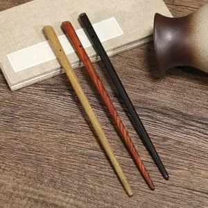 Chinese Sandalwood wooden hair sticks wholesale hair stick pin with hole classic wooden stick chopstick