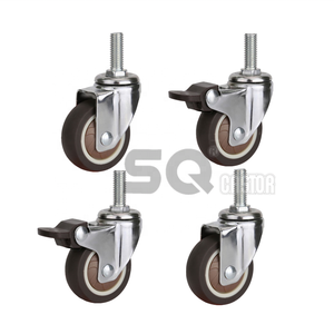 Leichter Kaffee Mini <span class=keywords><strong>Caster</strong></span> Tiny Plate Swivel <span class=keywords><strong>Caster</strong></span> Hübsches Trolley <span class=keywords><strong>Caster</strong></span> Wheel - Product Image 2