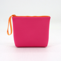 Trousse Portable Mignonne en Néoprène pour Voyage, Organisateur de Maquillage avec Tirette de Fermeture Personnalisée, Trousse Cosmétique Étanche en Néoprène, Pochette à Bikini