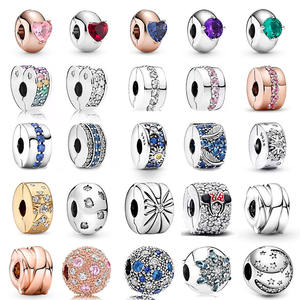 Abalorios para Pulseras al por Mayor, con Logotipo de Marca Personalizado, DIY, Plata S925, Cuentas de Margarita, Estrella, Hebilla Antideslizante, Accesorios de Circonita, HaYa Trendy - Product Image 1