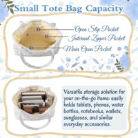 Grand sac fourre-tout matelassé à motif floral pour femme, sac à main patchwork avec poche zippée, léger, pour le collège, le shopping ou l'école