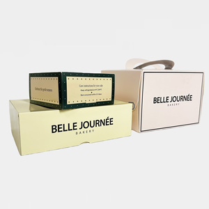 Caja <span class=keywords><strong>para</strong></span> Pastel Blanca Personalizada con Ventana de PVC, Tapa Abatible, Laminación Mate, Impresión CMYK, Materiales Reciclados, Forro de Esponja <span class=keywords><strong>para</strong></span> Donuts y Brownies - Product Image 6