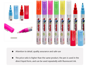 Lot de <span class=keywords><strong>10</strong></span> marqueurs à craie liquide colorés de qualité supérieure pour tableau noir, fenêtre, étiquettes, bistro, verre, tableaux blancs - Product Image 6