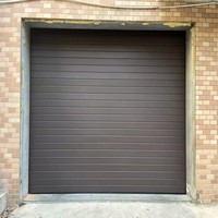 Puerta de Garaje Seccional de Aluminio Eléctrica con Sensor Fotoeléctrico de Seguridad, Puerta de Estacionamiento Residencial con Elevación Automática