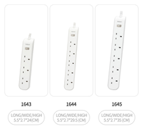 Neue britische Steckdosen leiste Wechselstrom steckdosen Haupt-Ein-Aus-Schalter Verlängerung kabel buchse Überspannung schutz Einfaches Design für den Einsatz im Home Office