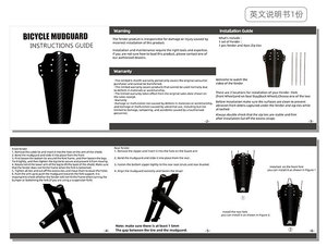 Irondoenky סיבים אופניים fender פלסטיק האחורי שומן קדמי - Product Image 4