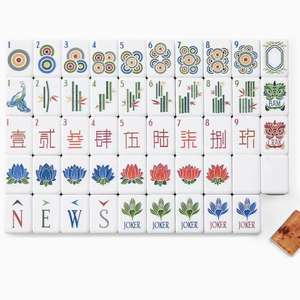 Pasokan Langsung Produsen Asli, Ubin Mahjong Amerika Mewah Akrilik 4-Lapisan 160 Buah Desain Serat Kayu - Product Image 5