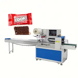 Horizontale Verpackungsmaschine Snack Lebensmittelchips Schokolade Bar Verpackungsmaschine Italien