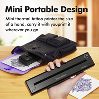 Imprimante de tatouage pratique de taille A4 en stock dans la fabrication de téléphone sans fil Document Mini imprimante thermique de tatouage Imprimante A4 portable