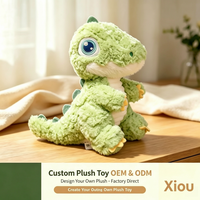 Jouets en peluche personnalisés rembourrés de coton PP, figurines de dinosaures pour enfants, adaptés comme mascottes personnalisées pour une utilisation en entreprise.