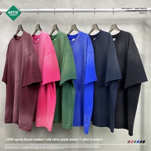 Bộ sưu tập xuân/hè 2025 áo thun thời trang đường phố cổ điển cho nam tay ngắn ngoại cỡ - Product Image 4