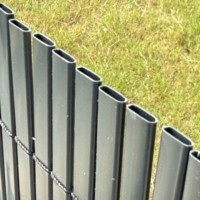Rouleau de clôture en PVC imitation bambou anti-décoloration, sans entretien, pare-vent et brise-vue pour jardin et terrasse