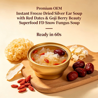 Premium OEM Instant Freeze Dried Silver Ear Soup with Red Dates & Goji Berry Beauty Superfood FD Snow Fungus Soup Ready in 60s