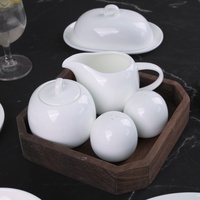 Assiettes de table en céramique, assiettes de présentation, vaisselle de luxe en porcelaine fine pour banquets, vaisselle de haute qualité pour l'Asie centrale