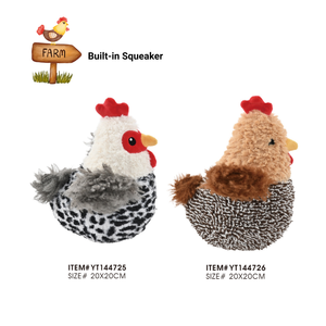 Interactief pluche haan-hondenspeelgoed met meerdere texturen, duurzaam en piepend, voor harige vriendjes - Product Image 1