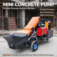 Mini pompe à béton diesel, moteur haute efficacité, productivité 10-15 m³/h, livraison rapide personnalisée pour chantier de construction