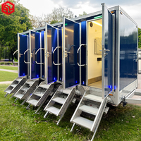 Toilettes mobiles de luxe et remorque de toilettes portables avec des équipements haut de gamme pour les rassemblements exclusifs