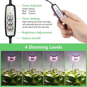 Lámpara LED de Espectro Completo para Crecimiento de Plantas Pequeñas de Interior, Lámpara para Macetas con Temporizador USB y Ajuste de Brillo para Plantas Verdes - Product Image 3