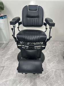 Sillón de Salón Metálico para Hombre, para Salones de Belleza, Peluquería, Barbería, Asiento de Cuero, Bomba Hidráulica Profesional - Product Image 6