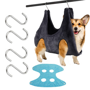 Dog Cat Hammock Gray Flannel Pet Nail Trimming Support For Small Medium Dogs Cats Grooming Care - Product Image 4