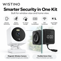 Caméra de fenêtre Wistino avec vitrine en verre, stockage cloud, prise en charge de la connexion directe et alerte de détection humaine