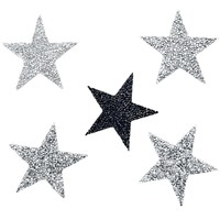 Autocollants décoratifs en résine en forme d'étoile à cinq branches, strass thermocollants électroplaqués, fabriqués à Yiwu, emballés en boîte, vente directe usine