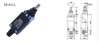 Interrupteur de fin de course TZ-8 à levier à rouleau 250V 5A SPDT, micro-interrupteur industriel IP65 pour l'automatisation des routeurs CNC