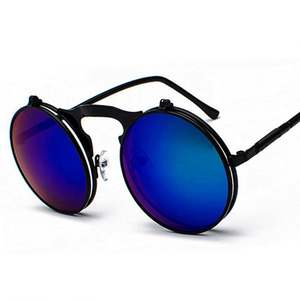 Gafas de Sol Steampunk Retro de Moda al por Mayor para Hombre y Mujer, Gafas de Sol Redondas Plegables con Protección UV400 - Product Image 6