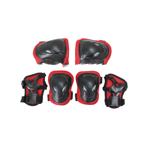 6 unids/set Protector de <span class=keywords><strong>patinaje</strong></span> sobre ruedas <span class=keywords><strong>coderas</strong></span> rodilleras muñequera niños adultos montar monopatín BMX bicicleta deportes equipo de protección - Product Image 4