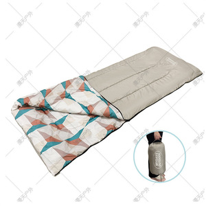 Sac de couchage portable pour le camping en plein air, fin, d'été, à motifs géométriques, respirant, pour adultes - Product Image 1