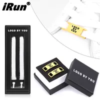 Breloques de lacets IRun personnalisées avec logo, en métal doré poli brillant, accessoires pour baskets, fermoirs de lacets