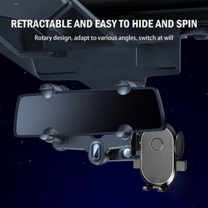 Support de téléphone pour rétroviseur de voiture, support de montage dans la voiture pour téléphone portable, support de téléphone mobile rotatif réglable pour voiture - Product Image 4