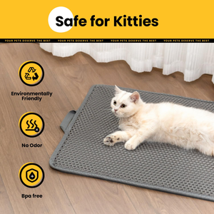 Pet Cat Litter Mat Double Layer Waterproof Litter Cat <b>Bed</b> <b>Pads</b> for Cats House Clean Super Light Easy to Carry - Product Image 4
