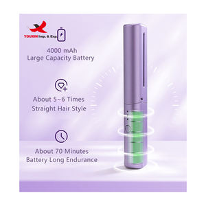 HQ Mixed Proc Discount 2 in 1 Hot Comb Straightener <b>Curler</b> Tools Set Usb Ceramic <b>Mini</b> Portable <b>Hair</b> Straightener Curling Iron - Product Image 3