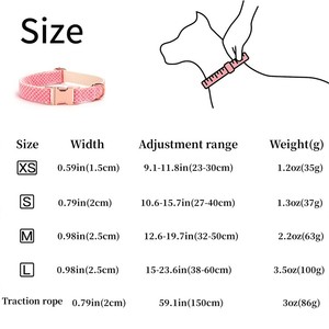 Alfafa Pet Dog <strong>Collar</strong> Leash Set Adjustable Aluminum Alloy Buckle <strong>Detachable</strong> Bow Floral Polyester Ribbons Hot Selling - Product Image 6
